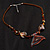 Fish Fin Glass Pendant & Earrings Set (Citrine & Amber Coloured) - view 14