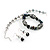 Stunning Glass Beaded Necklace&Earring Set (Black & Clear) - view 3