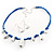 Silver Tone Nugget Silk Cord Necklace And Earrings Set - view 3