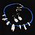 Silver Tone Nugget Silk Cord Necklace And Earrings Set - view 2
