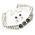 Imitation Pearl Crystal Floral Choker And Earring Set (Snow White&Clear) - view 6