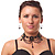 Black Gothic Costume Choker Necklace And Earring Set - view 2