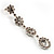 Bridal Swarovski Crystal Bib Necklace And Drop Earring Set (Silver Tone) - view 12