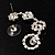 Bridal Swarovski Crystal Bib Necklace And Drop Earring Set (Silver Tone) - view 13