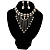 Treasured Heirloom Bib Necklace And Drop Earring Set (Silver Tone) - view 3