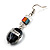 Black Glass & Semiprecious Bead Necklace & Earring Set - view 8
