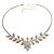 Bridal Diamante Floral Necklace & Earrings Set (Silver Tone) - view 13