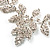 Bridal Diamante Floral Necklace & Earrings Set (Silver Tone) - view 10