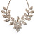 Bridal Diamante Floral Necklace & Earrings Set (Silver Tone) - view 7