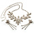 Bridal Diamante Floral Necklace & Earrings Set (Silver Tone) - view 16