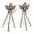 Bridal Diamante Floral Necklace & Earrings Set (Silver Tone) - view 11