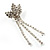 Bridal Diamante Floral Necklace & Earrings Set (Silver Tone) - view 12