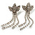 Bridal Diamante Floral Necklace & Earrings Set (Silver Tone) - view 17