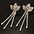 Bridal Diamante Floral Necklace & Earrings Set (Silver Tone) - view 6