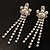 Clear Crystal Modern Appeal Bib Necklace and Earrings Set (Silver Tone) - view 5