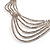Bridal Diamante Wavy Style Bib Necklace & Drop Earrings Set (Silver Tone) - view 6