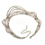 Bridal Diamante Wavy Style Bib Necklace & Drop Earrings Set (Silver Tone) - view 13