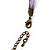 Violet Open-Cut Disk Enamel Organza Cord Necklace & Drop Earrings Set - view 10