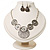 Antique Silver Textured Disc Necklace & Drop Earrings Set - view 3
