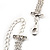 Stunning Party Long Tassel Crystal Necklace & Drop Earrings Set In Silver Plating - 20cm Front Drop - view 16