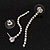 Stunning Party Long Tassel Crystal Necklace & Drop Earrings Set In Silver Plating - 20cm Front Drop - view 10