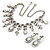 Vintage AB/Clear Crystal Droplet Necklace & Earrings Set In Rhodium Plated Metal - view 8