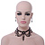 Black Gothic Costume Choker Necklace And Earring Set - view 11