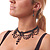 Black Gothic Costume Choker Necklace And Earring Set - view 9