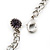 Vintage AB/Purple/Lavender Crystal Droplet Necklace & Earrings Set In Rhodium Plated Metal - view 13