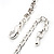 Bridal Clear Swarovski Crystal Bib Necklace & Drop Earrings Set In Silver Plating - view 6