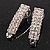 Bridal Clear Swarovski Crystal Bib Necklace & Drop Earrings Set In Silver Plating - view 4
