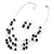 Lilac Crystal Floating Bead Necklace & Drop Earring Set - 52cm Length - view 7
