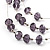 Lilac Crystal Floating Bead Necklace & Drop Earring Set - 52cm Length - view 4