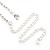 Bridal Pink/Clear Diamante 'Leaf' Necklace & Earrings Set In Silver Plating - view 7