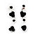 Delicate Y-Shape Black Rose Necklace & Drop Earring Set - view 5