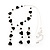 Delicate Y-Shape Black Rose Necklace & Drop Earring Set - view 3