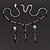 Delicate Y-Shape Black Rose Necklace & Drop Earring Set - view 7