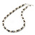 White Imitation Pearl Bead With Diamante Ring Necklace, Bracelet & Earrings Set (Silver Tone Metal) - view 9