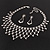Bridal Clear Diamante Net Style Necklace & Earrings Set In Silver Plating - view 10