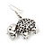 Silver Plated Filigree 'Elephant' Pendant Necklace & Drop Earrings Set - 40cm Length (6cm extender) - view 6