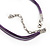 'Triple Circle' Floral Pendant Necklace On Cotton Cord & Drop Earrings Set - 36cm Length (6cm extender) - view 7