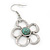 Silver Plated Turquoise Bead Floral Necklace & Drop Earrings Set - 38cm Length (6cm extender) - view 3