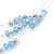 Light Blue/Silver Metal Bead Multistrand Floating Necklace & Drop Earrings Set - view 3