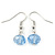 Light Blue/Silver Metal Bead Multistrand Floating Necklace & Drop Earrings Set - view 6