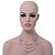 Light Pink/Transparent/Silver Metal Bead Multistrand Floating Necklace & Drop Earrings Set - view 8