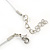 Light Pink/Transparent/Silver Metal Bead Multistrand Floating Necklace & Drop Earrings Set - view 7
