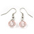 Light Pink/Transparent/Silver Metal Bead Multistrand Floating Necklace & Drop Earrings Set - view 6