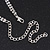 Bridal AB/Clear Swarovski Crystal Bib Necklace & Drop Earrings Set In Silver Plating - view 10