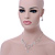 Bridal AB/Clear Diamante 'Teardrop' Necklace & Earrings Set In Silver Plating - view 4