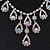 Bridal AB/Clear Diamante 'Teardrop' Necklace & Earrings Set In Silver Plating - view 6